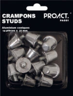 Boîte de 16 crampons alu coniques Silver / 16x21mm